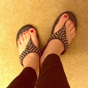 Blinged Out flip-flops!